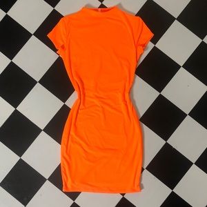 Neon orange dress